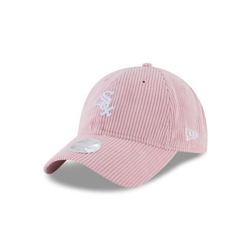 MLB Chicago White Sox Womens Corduroy 9Twenty Adjustable (IUZ8060) - Pink New Era Caps